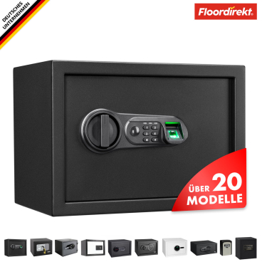 Floordirekt Tresor Catoca - Fingerabdruck und Codeschloss Mit Override-Schlüssel - 25 x 35 x 25 cm 25 x 35 x 25 cm - Bild-Darstellung des Produktes 1