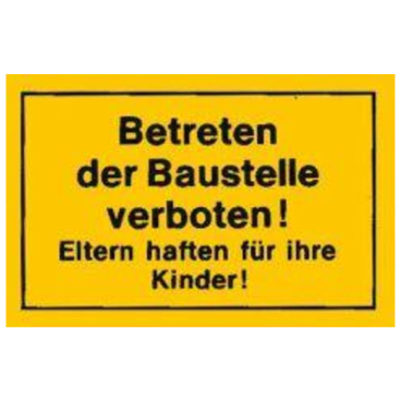 EDE Verbotsschild Betreten der Baustelle verboten EDE Verbotsschild Betreten der Baustelle verboten - Bild-Darstellung des Produktes 1