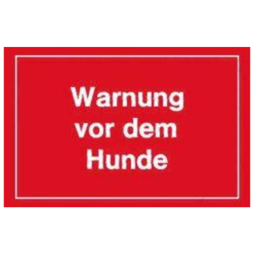 EDE Warnschilder Warnung vor dem Hunde EDE Warnschilder Warnung vor dem Hunde - Bild-Darstellung des Produktes 1