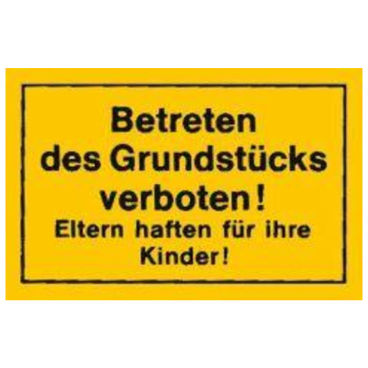 EDE Verbotsschilder Betreten des Grundstücks EDE Verbotsschilder Betreten des Grundstücks - Bild-Darstellung des Produktes 1