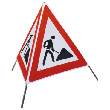 Horizont Faltsignal Typ 70 N, 700 mmVKZ.123 "Baustelle" Horizont Faltsignal Typ 70 N, 700 mmVKZ.123 "Baustelle" - Bild-Darstellung des Produktes 1