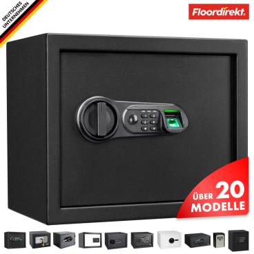 Floordirekt Tresor Catoca - Fingerabdruck und Codeschloss Mit Override-Schlüssel - 30 x 38 x 30 cm 30 x 38 x 30 cm - Bild-Darstellung des Produktes 1