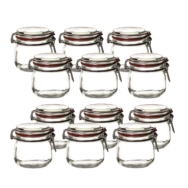 BigDean 12er Set Drahtbügelgläser 600ml - Einmachgläser mit Bügelverschluss Einmachglas - Bild-Darstellung des Produktes 1
