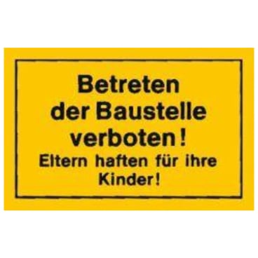 EDE Verbotsschilder Betreten der Baustelle ve EDE Verbotsschilder Betreten der Baustelle ve - Bild-Darstellung des Produktes 1