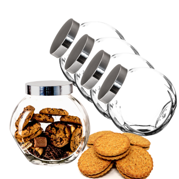 BigDean 4er Set 2 Liter Bonbonglas mit Schraubdeckel BonBonGlas - Bild-Darstellung des Produktes 1