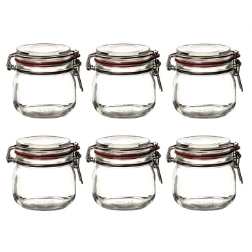 BigDean 6er Set Drahtbügelgläser 600ml - Einmachgläser mit Bügelverschluss Einmachglas - Bild-Darstellung des Produktes 1