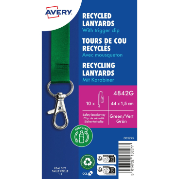 Lanyards rPET grün 440x15mm 10 Stück Lanyards rPET grün 440x15mm 10 Stück - Bild-Darstellung des Produktes 1