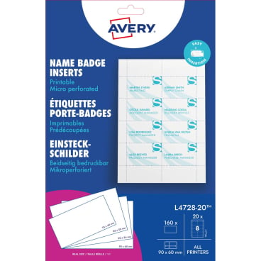 Einsteckschild 60x90mm weiß 160 Stück Einsteckschild 60x90mm weiß 160 Stück - Bild-Darstellung des Produktes 1