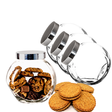 BigDean 3er Set 2 Liter Bonbonglas mit Schraubdeckel Bonbonglas - Bild-Darstellung des Produktes 1