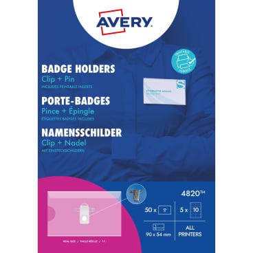 Avery Zweckform Kartenhalter 54x90mm 50 Stück Avery Zweckform Kartenhalter 54x90mm 50 Stück - Bild-Darstellung des Produktes 1