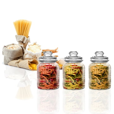 BigDean Vorratsglas 3x Bonbonglas 1,1 Liter Vorratsglas - Bild-Darstellung des Produktes 1