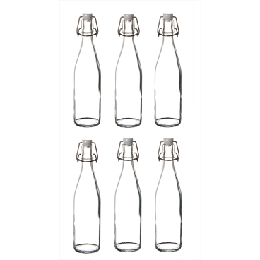 BigDean 6x Glasflaschen mit Bügelverschluss 500 ml Bügelflaschen - Bild-Darstellung des Produktes 1