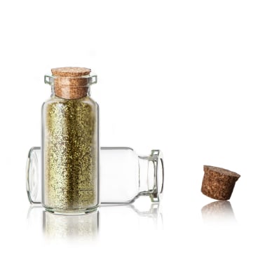 BigDean 60 Stück 10 ml Glasfläschchen mit Korken ca. 5x2cm Gewürzglas - Bild-Darstellung des Produktes 1