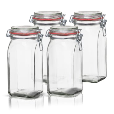 BigDean 4er Set Vorratsgläser 1,5L - Einmachgläser mit Bügelverschluss Vorratsglas - Bild-Darstellung des Produktes 1