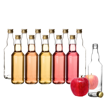 BigDean 12x Glasflaschen 500ml mit Schraubverschluss in Gold Schraubflaschen - Bild-Darstellung des Produktes 1