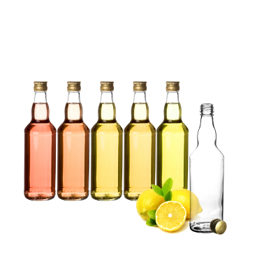 BigDean 6x Glasflaschen 500ml mit Schraubverschluss in Gold Schraubflasche - Bild-Darstellung des Produktes 1