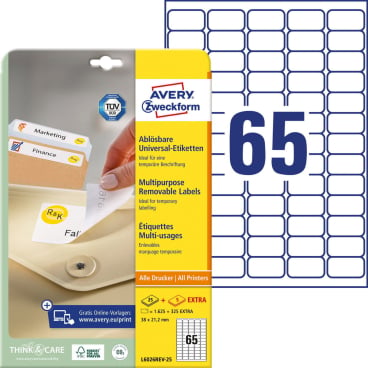 Etikett 38,1x21,2mm A4 ILK wiederablösbar 30 Blatt 1950 Stück Etikett 38,1x21,2mm A4 ILK wiederablösbar 30 Blatt 1950 Stück - Bild-Darstellung des Produktes 1