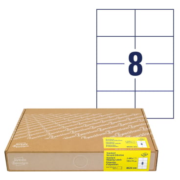 Etikett Versand 10 x 74mm ILK weiß 300 Blatt 2400 Stück Etikett Versand 10 x 74mm ILK weiß 300 Blatt 2400 Stück - Bild-Darstellung des Produktes 1