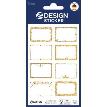 Sticker Weihnachten Papier geprägt 1 Bogen Motiv Rechtecke Sticker Weihnachten Papier geprägt 1 Bogen Motiv Rechtecke - Bild-Darstellung des Produktes 1