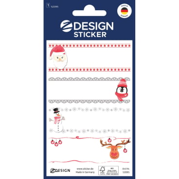 Sticker Weihnachten Papier beglimmert 1 Bogen Motiv Namensaufkleber Sticker Weihnachten Papier beglimmert 1 Bogen Motiv Namensaufkleber - Bild-Darstellung des Produktes 1