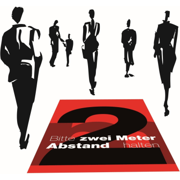 Designmatte Eazycare 'Abstand halten' 120x180cm Design 5 Designmatte Eazycare 'Abstand halten' 120x180cm Design 5 - Bild-Darstellung des Produktes 1