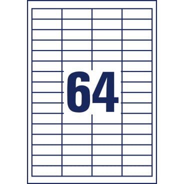 Etikett 48,5X1mm A4 ILC weiß 30 Blatt 1920 Etiketten Etikett 48,5X1mm A4 ILC weiß 30 Blatt 1920 Etiketten - Bild-Darstellung des Produktes 1