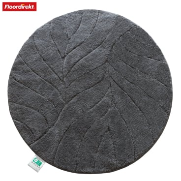 Floordirekt Badematte Maris Rund - Weiche Mikrofaser Rutschhemmende TPE-Rückseite - Dunkelgrau Durchmesser 120 cm Dunkelgrau Durchmesser 120 cm - Bild-Darstellung des Produktes 1