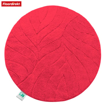 Floordirekt Badematte Maris Rund - Weiche Mikrofaser Rutschhemmende TPE-Rückseite - Rot Durchmesser 120 cm Rot Durchmesser 120 cm - Bild-Darstellung des Produktes 1
