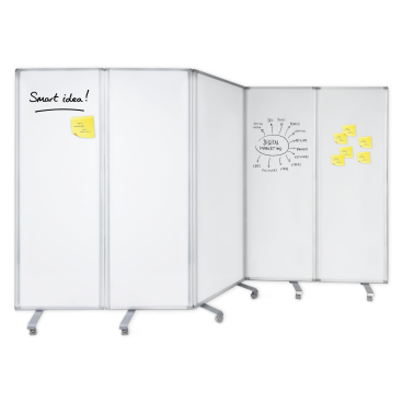 Floordirekt Mobiles Whiteboard - Klappbar Magnetisch Doppelseitig - 180 x 300 cm 180 x 300 cm - Bild-Darstellung des Produktes 1