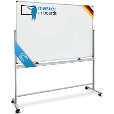Floordirekt Mobiles Whiteboard Stanford - Doppelseitig 360° drehbar Magnetisch - 100 x 150 cm 100 x 150 cm - Bild-Darstellung des Produktes 1