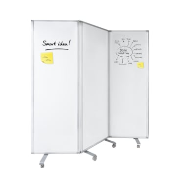 Floordirekt Mobiles Whiteboard - Klappbar Magnetisch Doppelseitig - 180 x 180 cm 180 x 180 cm - Bild-Darstellung des Produktes 1