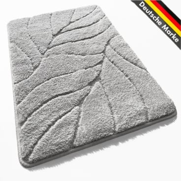 Floordirekt Badematte Maris - Weiche Mikrofaser Rutschhemmende TPE-Rückseite - Silber 60 x 120 cm Silber 60 x 120 cm - Bild-Darstellung des Produktes 1