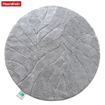 Floordirekt Badematte Maris Rund - Weiche Mikrofaser Rutschhemmende TPE-Rückseite - Silber Durchmesser 120 cm Silber Durchmesser 120 cm - Bild-Darstellung des Produktes 1