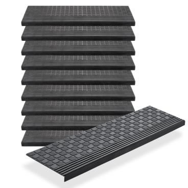 BigDean 10er Set Stufenmatten aus Gummi - 65x25cm Fußmatte - Bild-Darstellung des Produktes 1