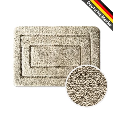 Floordirekt Badematte Atlantis - Weiche Mikrofaser Rutschhemmende TPE-Rückseite - Beige 40 x 60 cm Beige 40 x 60 cm - Bild-Darstellung des Produktes 1
