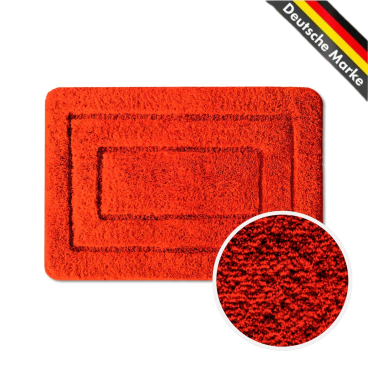 Floordirekt Badematte Atlantis - Weiche Mikrofaser Rutschhemmende TPE-Rückseite - Rot 60 x 100 cm Rot 60 x 100 cm - Bild-Darstellung des Produktes 1