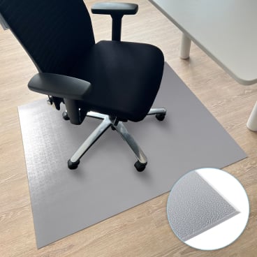 Floordirekt Bodenschutzmatte Kleopatra - PVC Rutschhemmend 45° Kantenschnitt - Hellgrau Rund 100 cm Hellgrau Rund 100 cm - Bild-Darstellung des Produktes 1