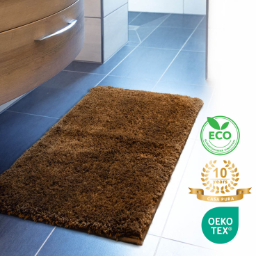 Floordirekt Badematte Sky - Extra weiche Mikrofaser Rutschhemmend - Braun 70 x 120 cm Braun 70 x 120 cm - Bild-Darstellung des Produktes 1
