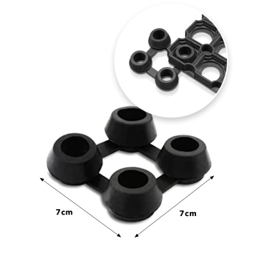 Floordirekt Ringgummimatte Octo Door - Verbinder für Ringgummimatte - 7 x 7 cm 7 x 7 cm Verbinder - Bild-Darstellung des Produktes 1