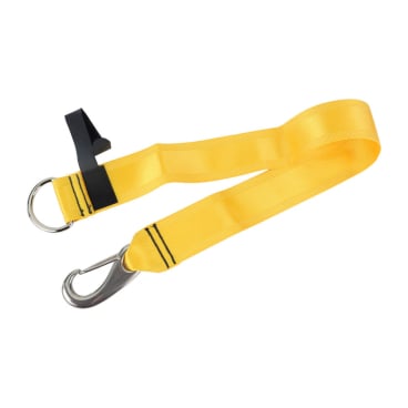 Dönges Schlauchtragegurt mit Karabiner, Länge 80 cm, Gurtbreite 50 mm, gelb Dönges Schlauchtragegurt mit Karabiner, Länge 80 cm, Gurtbreite 50 mm, gelb - Bild-Darstellung des Produktes 1