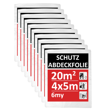 BigDean by Beorol 10er Set 4x5m Maler Abdeckfolie 200qmd Malerplane - Bild-Darstellung des Produktes 1