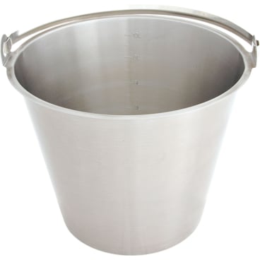 Edelstahleimer, ohne Bodenreifen, mit Maßeinteilung, 7 Liter 1x Eimer - Bild-Darstellung des Produktes 1