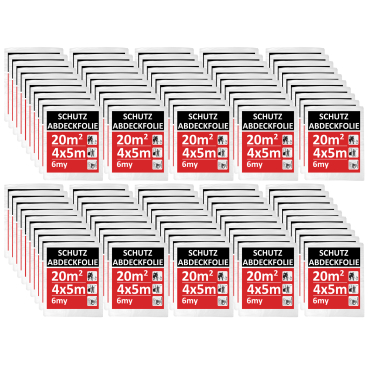 BigDean by Beorol 100er Set 4x5m Maler Abdeckfolie 2000qm Malerplane - Bild-Darstellung des Produktes 1