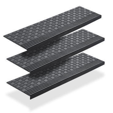 BigDean 3er Set Stufenmatten aus Gummi - 65x25cm Fußmatte - Bild-Darstellung des Produktes 1