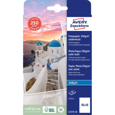 Papier Inkjet Foto 10x15cm 250g seidenmatt 20 Blatt Papier Inkjet Foto 10x15cm 250g seidenmatt 20 Blatt - Bild-Darstellung des Produktes 1