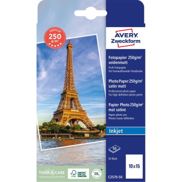 Papier Inkjet Foto 10x15cm 250g seidenmatt 50 Blatt Papier Inkjet Foto 10x15cm 250g seidenmatt 50 Blatt - Bild-Darstellung des Produktes 1