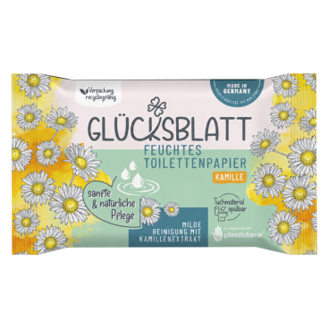 Fripa Glücksblatt Feuchtes Toilettenpapier Kamille 1 Karton = 12 Packungen à 42 Tücher - Bild-Darstellung des Produktes 1