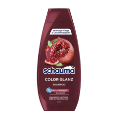 Henkel AG & Co. KGaA Schauma Color Glanz Shampoo, Granatapfel, Reinigendes Shampoo für getöntes und gefärbtes Haar, 1 Flasche = 400 ml