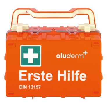 Söhngen aluderm® Erste-Hilfe-Koffer DG S DIN 13157, orange Maße (B x H x T): 28,7 x 24,1 x 15,2 cm - Bild-Darstellung des Produktes 1
