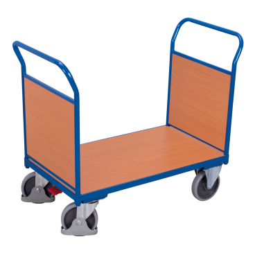VARIOfit Doppel-Stirnwandwagen mit Holzwänden 1200x800mm Enzianblau RAL 5016 1 Stück - Bild-Darstellung des Produktes 1